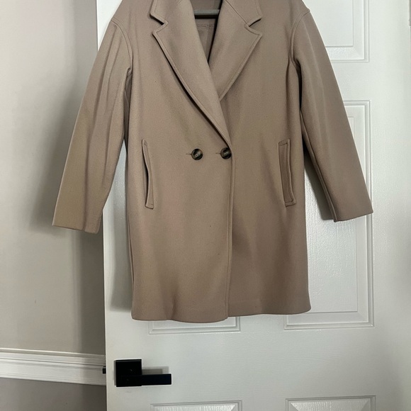 Free! Topshop Carly Coat in Oatmeal, Size 4 - Picture 4 of 5
